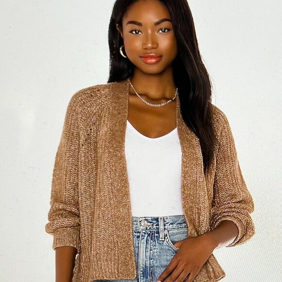 360Cashmere Ines Cashmere Cardigan Size S in Camel - Picture 6 of 9